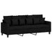 Canapea cu 3 locuri, negru, 180 cm, material textil - WALTI WALTI