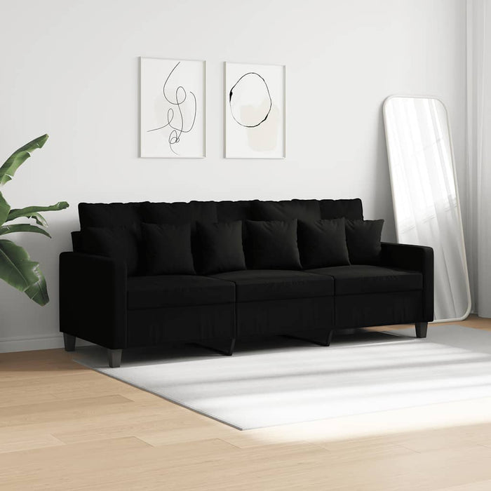 Canapea cu 3 locuri, negru, 180 cm, material textil - WALTI WALTI