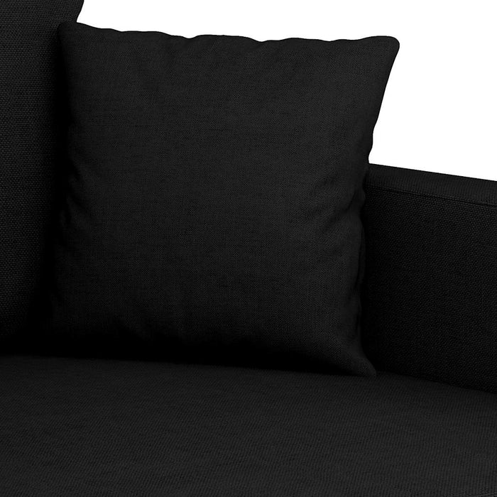 Canapea cu 3 locuri, negru, 180 cm, material textil - WALTI WALTI