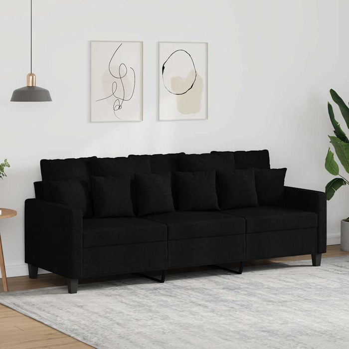 Canapea cu 3 locuri, negru, 180 cm, material textil - WALTI WALTI