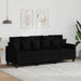 Canapea cu 3 locuri, negru, 180 cm, material textil - WALTI WALTI