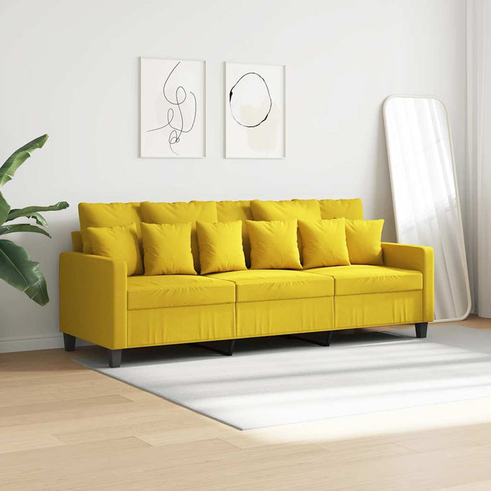 Canapea cu 3 locuri, galben deschis, 180 cm, material textil - WALTI WALTI