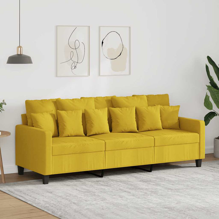 Canapea cu 3 locuri, galben deschis, 180 cm, material textil - WALTI WALTI