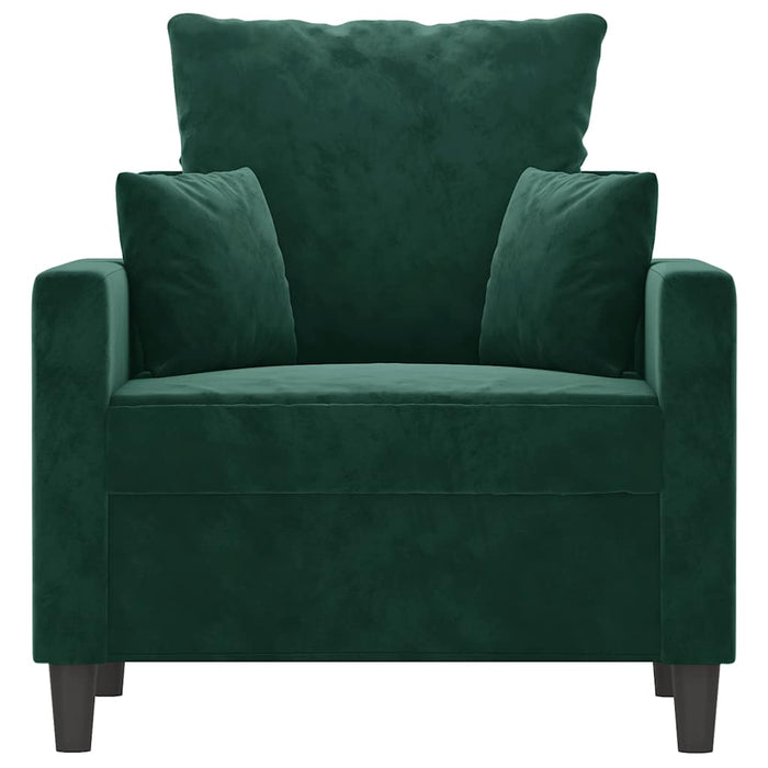 Fotoliu canapea, verde închis, 60 cm, catifea - WALTI WALTI