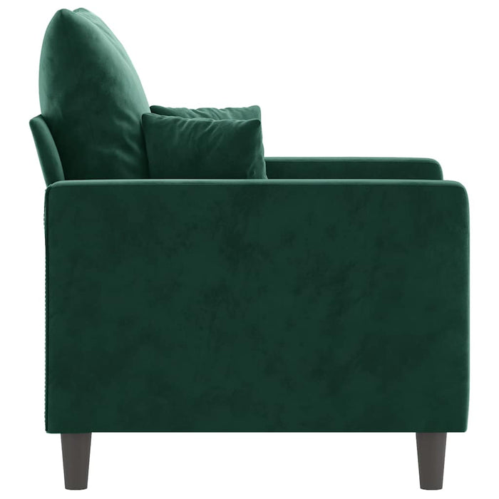 Fotoliu canapea, verde închis, 60 cm, catifea - WALTI WALTI