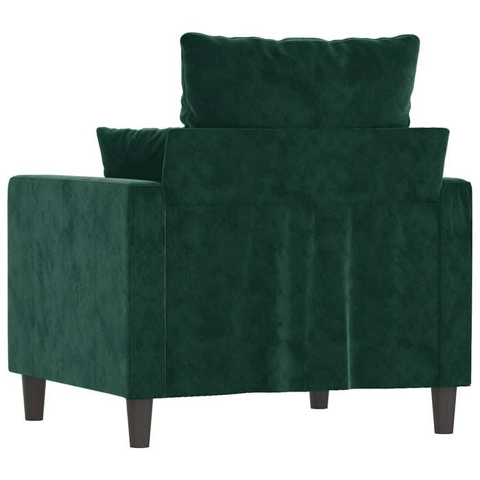Fotoliu canapea, verde închis, 60 cm, catifea - WALTI WALTI