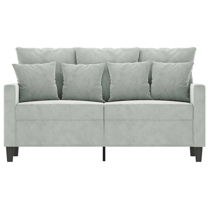 Canapea cu 2 locuri, gri deschis, 120 cm, catifea - WALTI WALTI
