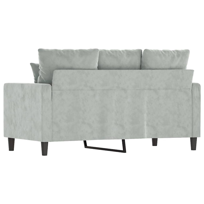 Canapea cu 2 locuri, gri deschis, 120 cm, catifea - WALTI WALTI