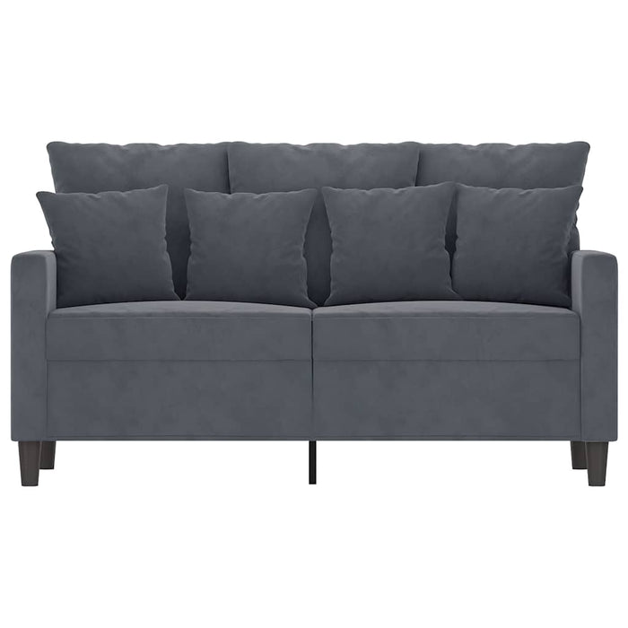 Canapea cu 2 locuri, gri închis, 120 cm, catifea WALTI
