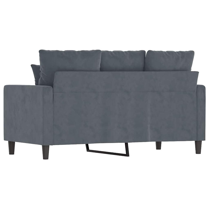 Canapea cu 2 locuri, gri închis, 120 cm, catifea WALTI