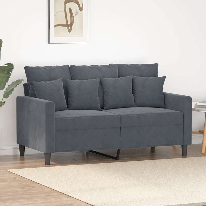 Canapea cu 2 locuri, gri închis, 120 cm, catifea WALTI
