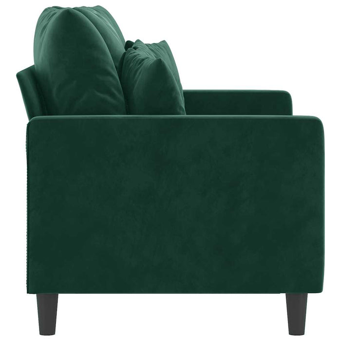 Canapea cu 2 locuri, verde închis, 120 cm, catifea - WALTI WALTI