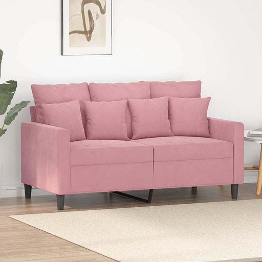 Canapea cu 2 locuri, roz, 120 cm, catifea - WALTI WALTI