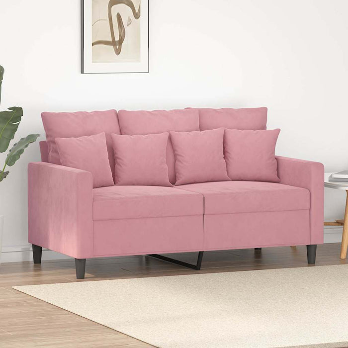 Canapea cu 2 locuri, roz, 120 cm, catifea WALTI