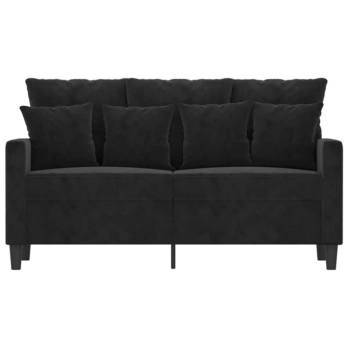 Canapea cu 2 locuri, negru, 120 cm, catifea - WALTI WALTI