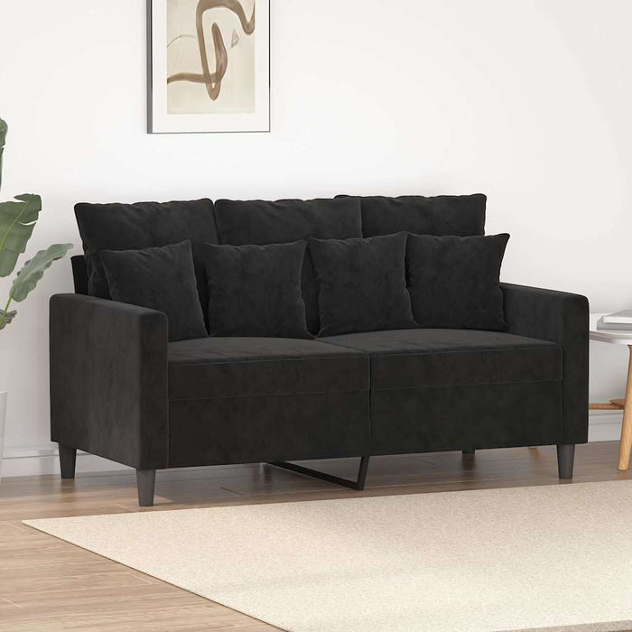 Canapea cu 2 locuri, negru, 120 cm, catifea - WALTI WALTI