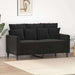 Canapea cu 2 locuri, negru, 120 cm, catifea - WALTI WALTI