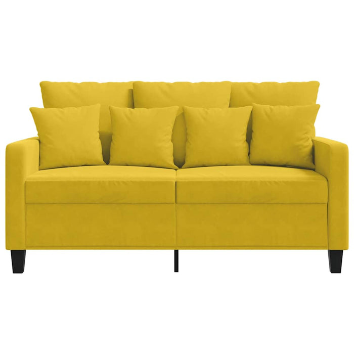 Canapea cu 2 locuri, galben, 120 cm, catifea - WALTI WALTI