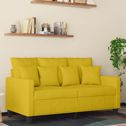 Canapea cu 2 locuri, galben, 120 cm, catifea - WALTI WALTI