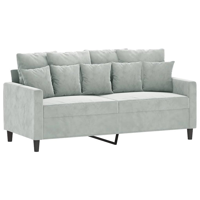 Canapea cu 2 locuri, gri deschis, 140 cm, catifea WALTI