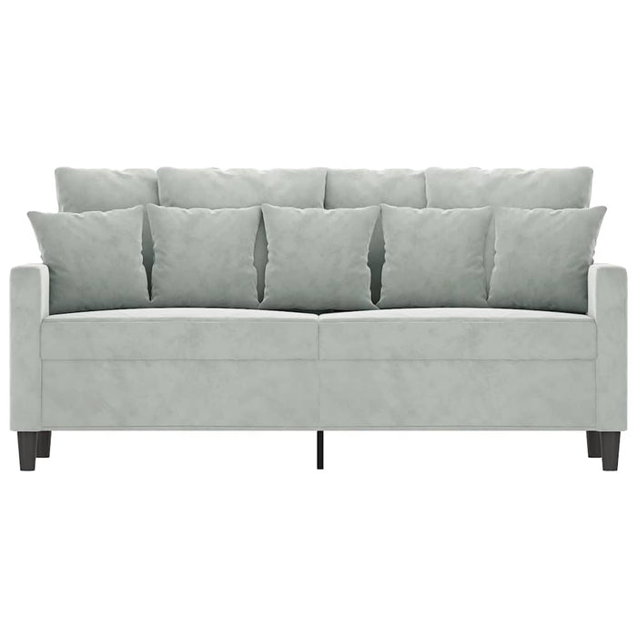 Canapea cu 2 locuri, gri deschis, 140 cm, catifea WALTI