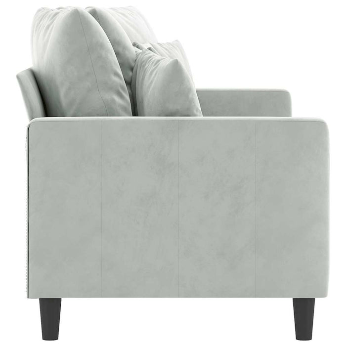 Canapea cu 2 locuri, gri deschis, 140 cm, catifea WALTI