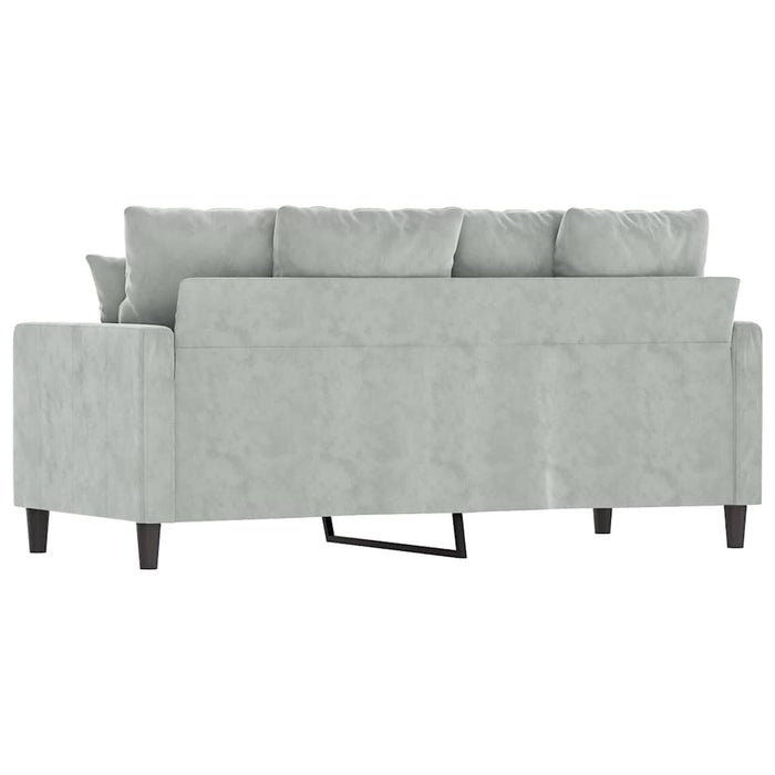 Canapea cu 2 locuri, gri deschis, 140 cm, catifea WALTI