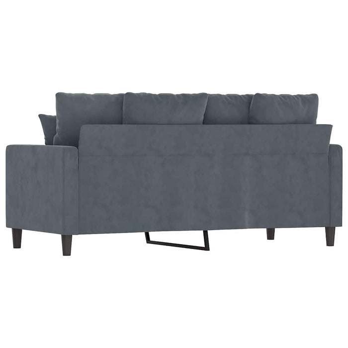 Canapea cu 2 locuri, gri închis, 140 cm, catifea WALTI