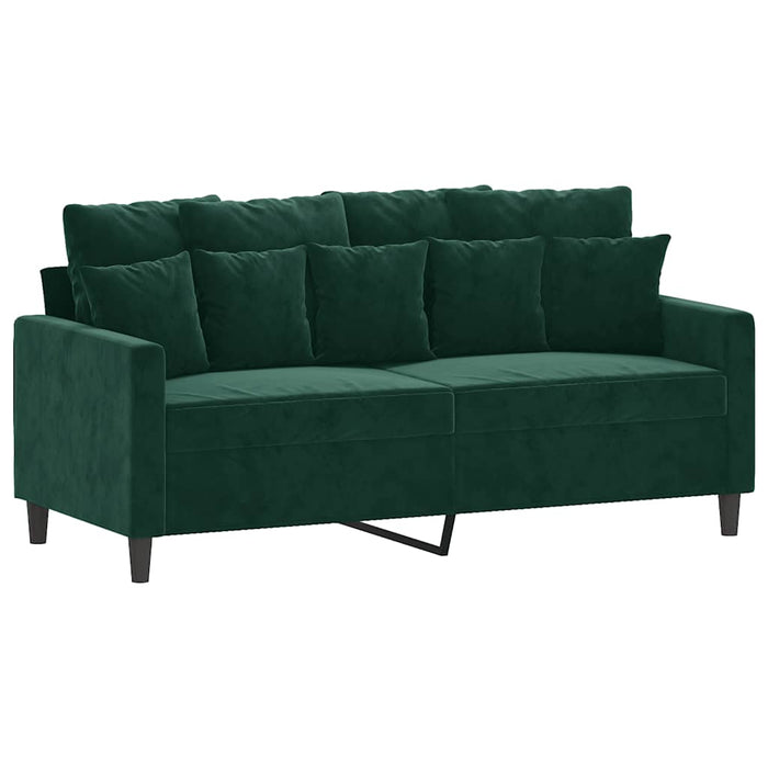 Canapea cu 2 locuri, verde închis, 140 cm, catifea - WALTI WALTI