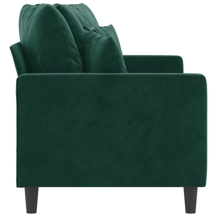 Canapea cu 2 locuri, verde închis, 140 cm, catifea - WALTI WALTI