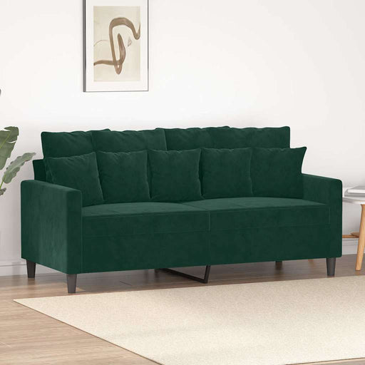 Canapea cu 2 locuri, verde închis, 140 cm, catifea - WALTI WALTI