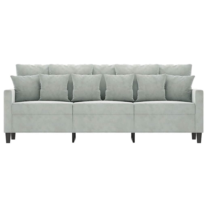 Canapea cu 3 locuri, gri deschis, material 180CM catifea - WALTI WALTI