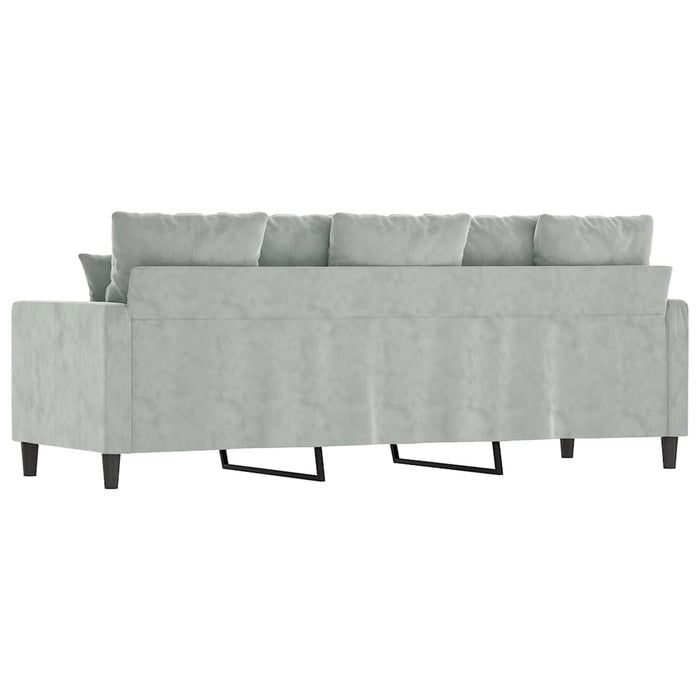 Canapea cu 3 locuri, gri deschis, material 180CM catifea - WALTI WALTI