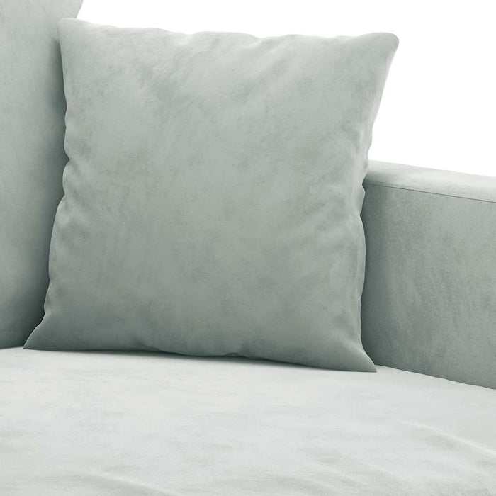 Canapea cu 3 locuri, gri deschis, material 180CM catifea - WALTI WALTI