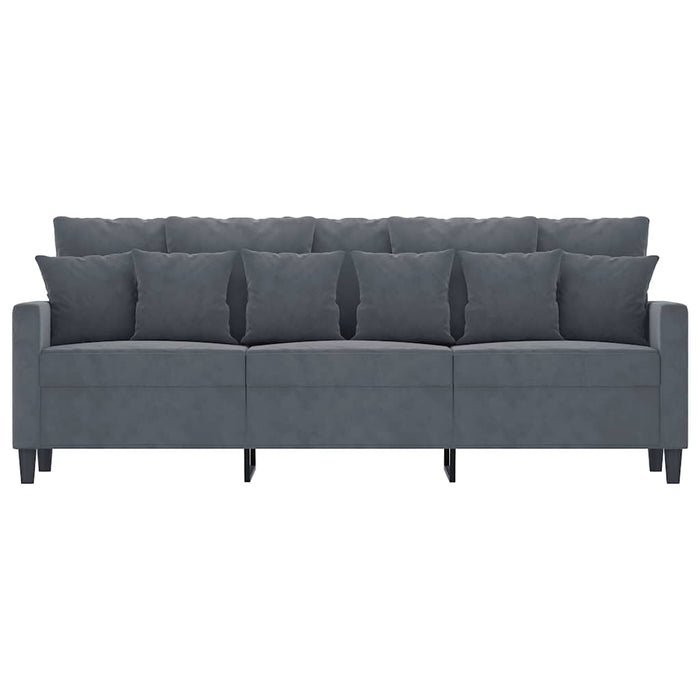 Canapea cu 3 locuri, gri închis, 180 cm, material catifea - WALTI WALTI