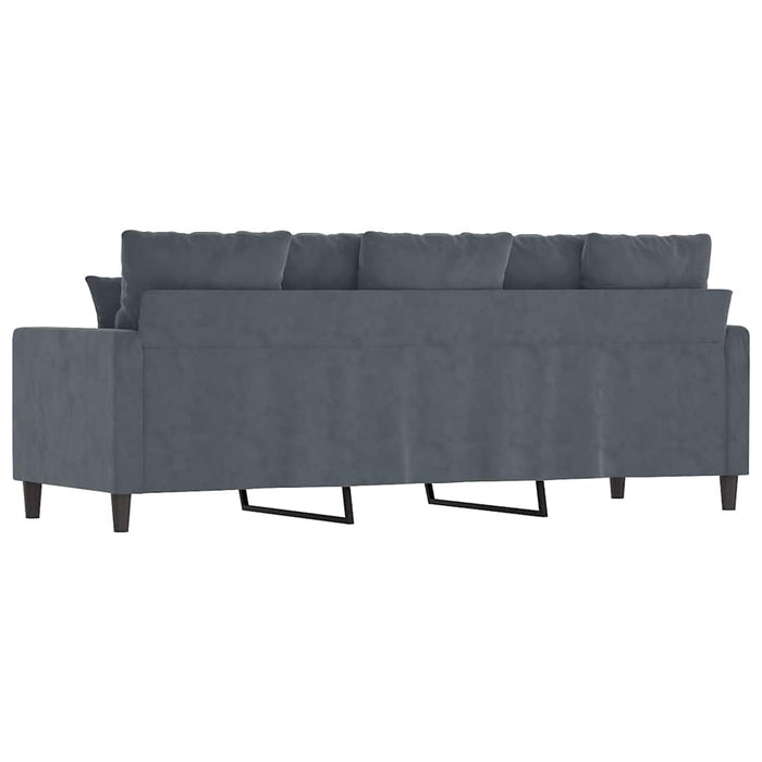 Canapea cu 3 locuri, gri închis, 180 cm, material catifea - WALTI WALTI