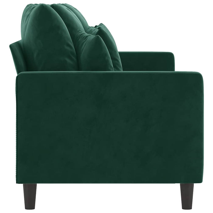 Canapea cu 3 locuri, verde închis, 180 cm, catifea - WALTI WALTI