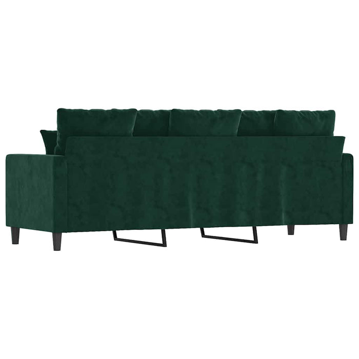 Canapea cu 3 locuri, verde închis, 180 cm, catifea - WALTI WALTI