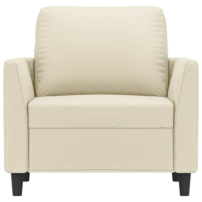 Canapea de o persoană, crem, 60 cm, piele ecologică - WALTI WALTI