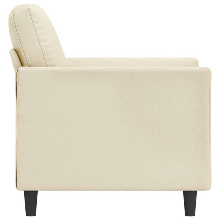 Canapea de o persoană, crem, 60 cm, piele ecologică - WALTI WALTI