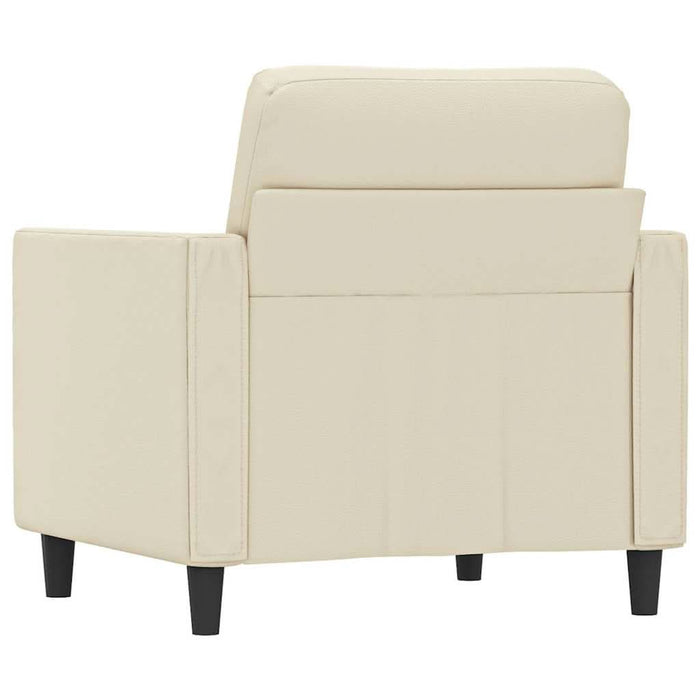 Canapea de o persoană, crem, 60 cm, piele ecologică - WALTI WALTI