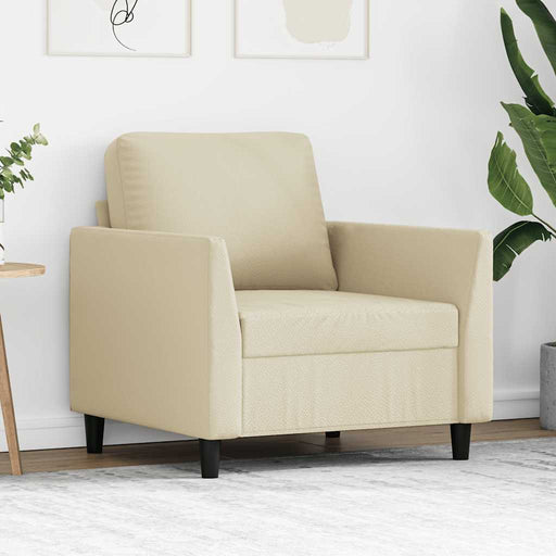 Canapea de o persoană, crem, 60 cm, piele ecologică - WALTI WALTI
