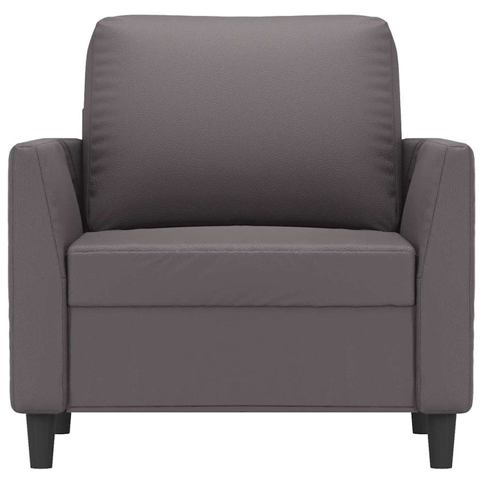 Canapea de o persoană, gri, 60 cm, piele ecologică - WALTI WALTI