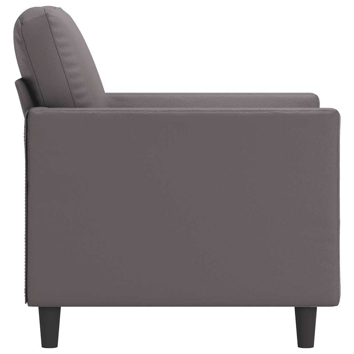 Canapea de o persoană, gri, 60 cm, piele ecologică - WALTI WALTI
