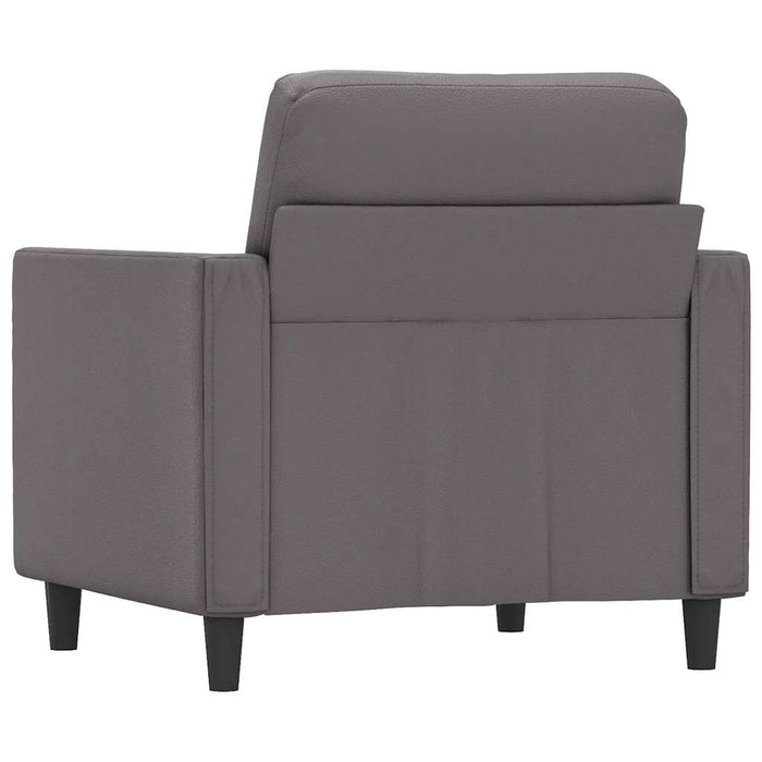Canapea de o persoană, gri, 60 cm, piele ecologică - WALTI WALTI