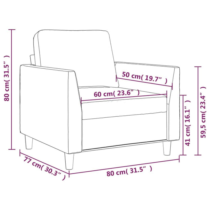 Canapea de o persoană, roșu vin, 60 cm, piele ecologică - WALTI WALTI