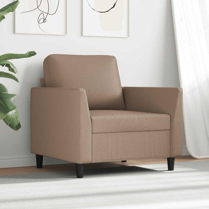 Canapea de o persoană, cappuccino, 60 cm, piele ecologică - WALTI WALTI