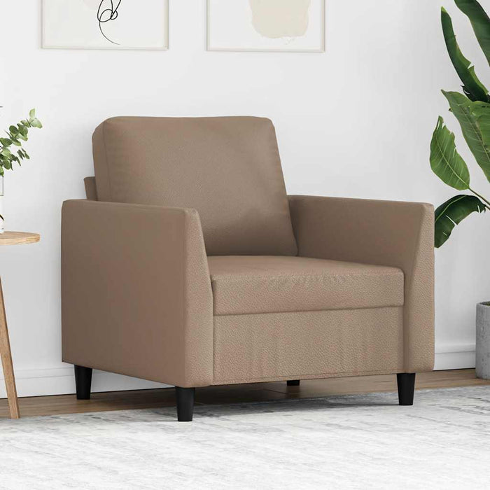 Canapea de o persoană, cappuccino, 60 cm, piele ecologică - WALTI WALTI