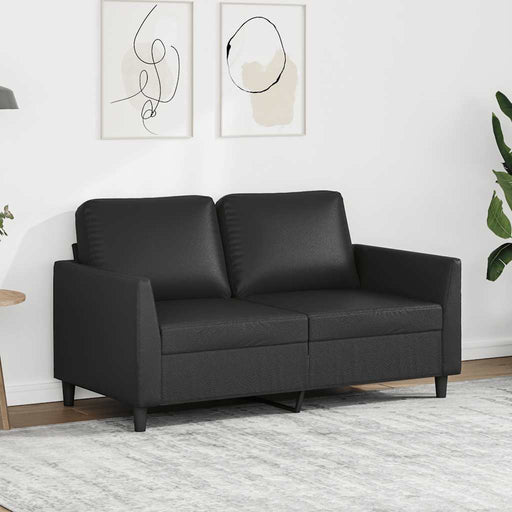 Canapea cu 2 locuri, negru, 120 cm, piele ecologică - WALTI WALTI