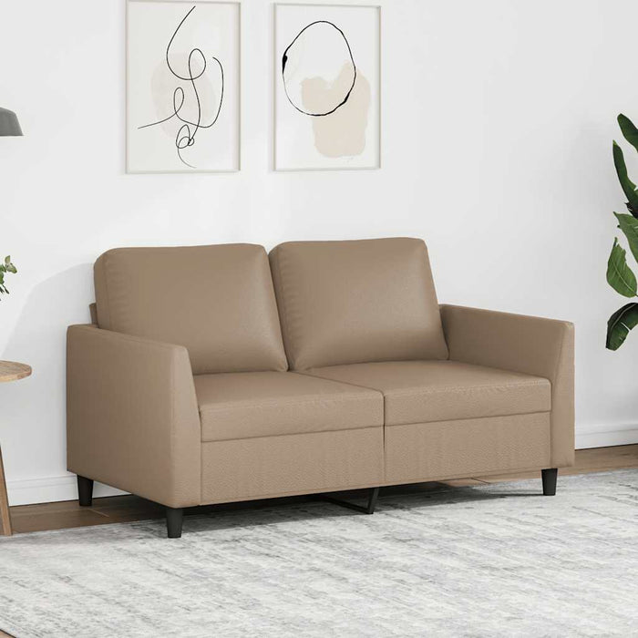 Canapea cu 2 locuri, cappuccino, 120 cm, piele ecologică WALTI